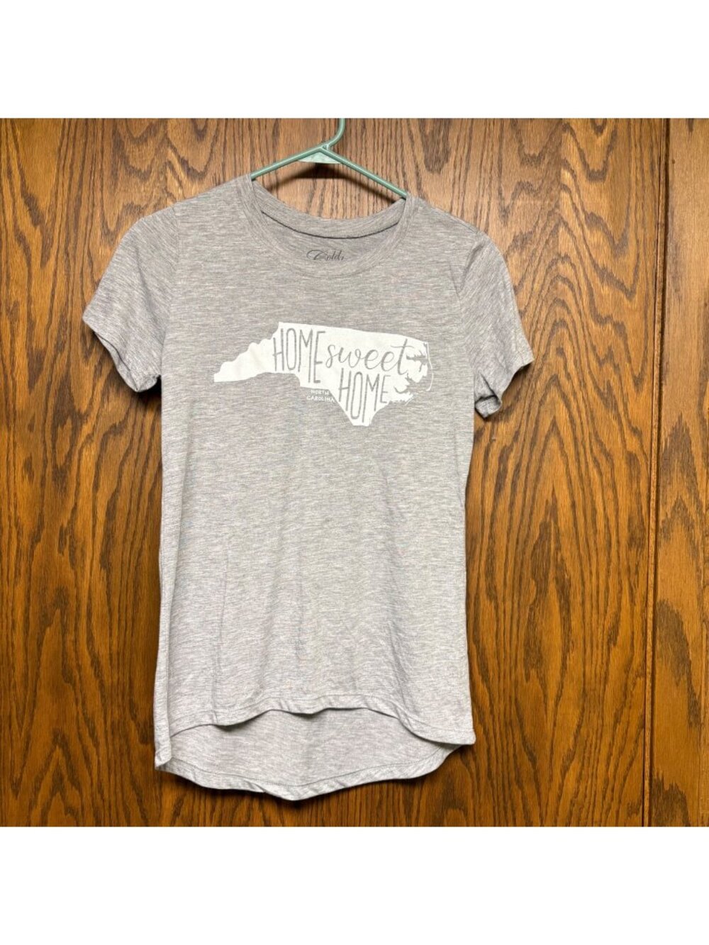 Home Sweet Home North Carolina Graphic T-Shirt Womens Size Small Grey Tee